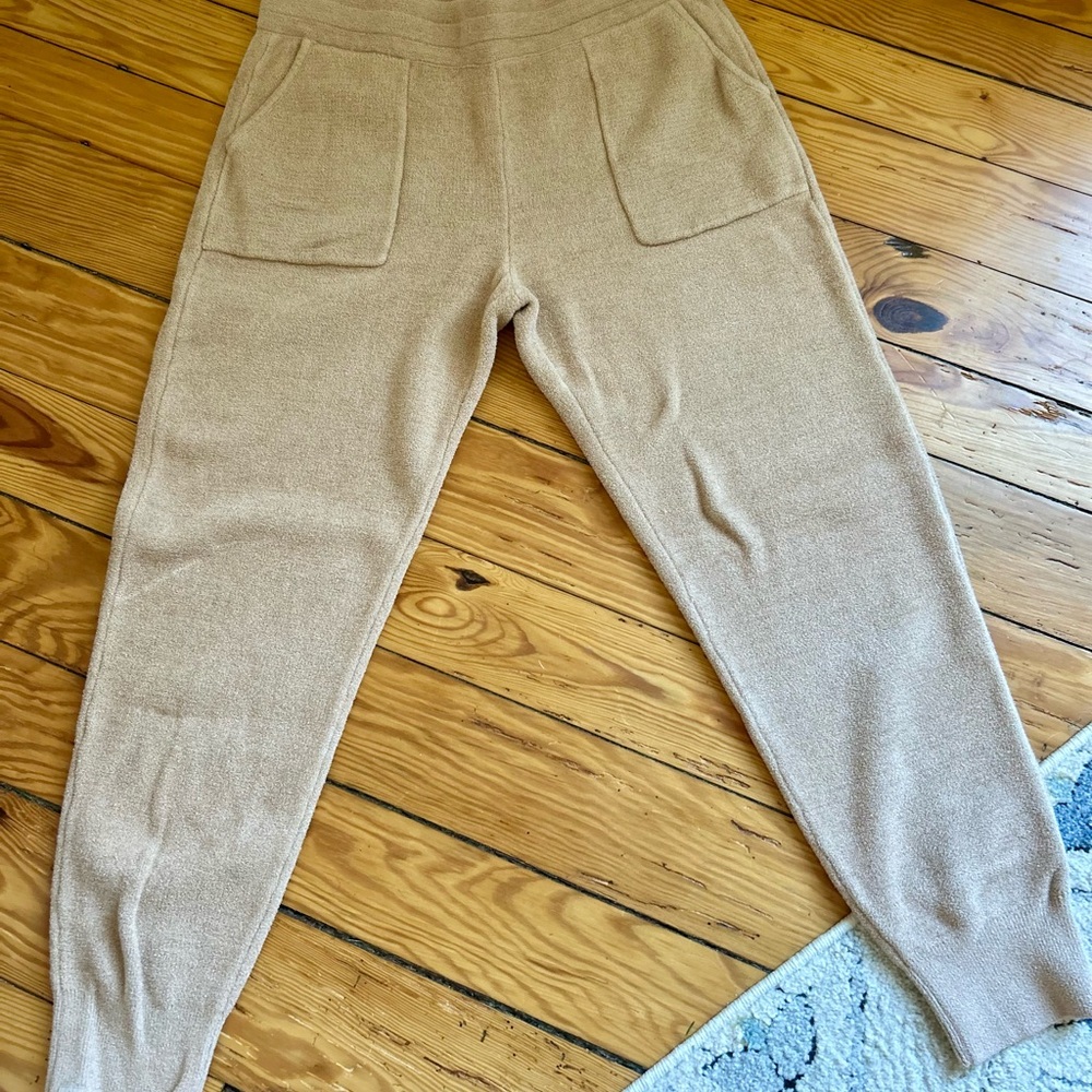 Barefoot Dreams Cream Knit Pants